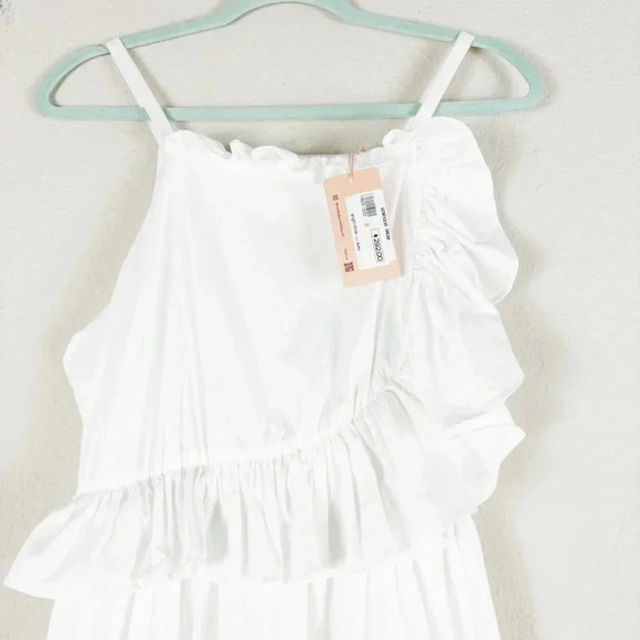 NWT Crosby by Mollie Burch Genevieve Midi Dress in Bright White size L - Picture 8 of 16